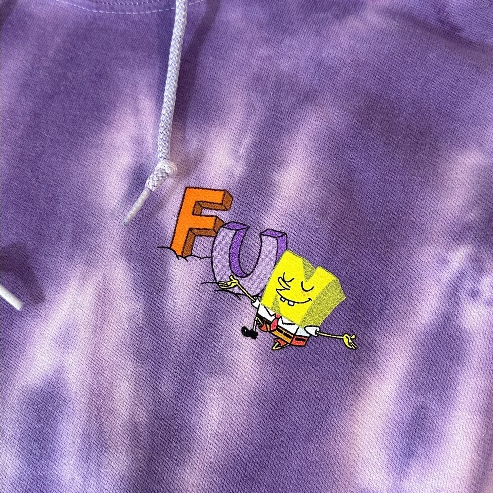 SPONGEBOB URBAN OUTFITTERS COLLAB “FUN” PLANKTON MENS TIE DYE HOODIE